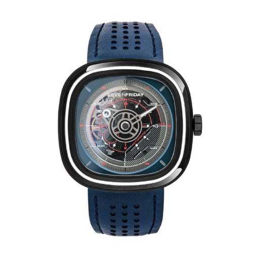 Gradient Blue Transparent Dial Automatic Men's Watch