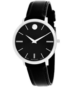 Women's Ultra Slim Black Dial Watch 