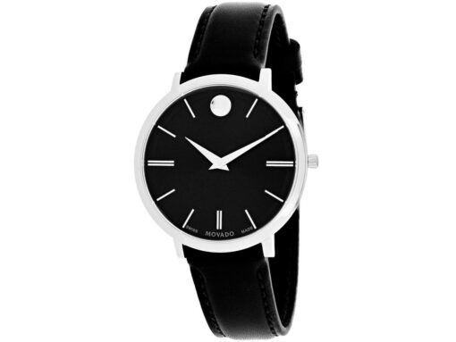 Women's Ultra Slim Black Dial Watch 