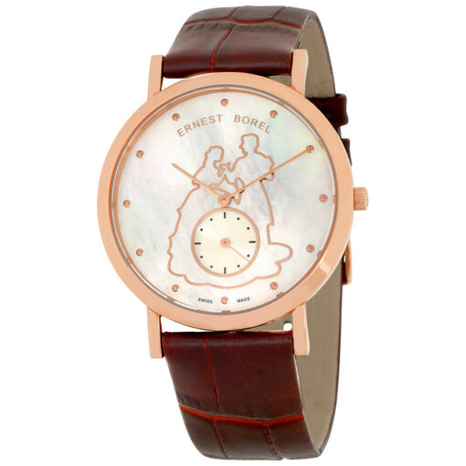 Mother of Pearl Dial Leather Men's Watch