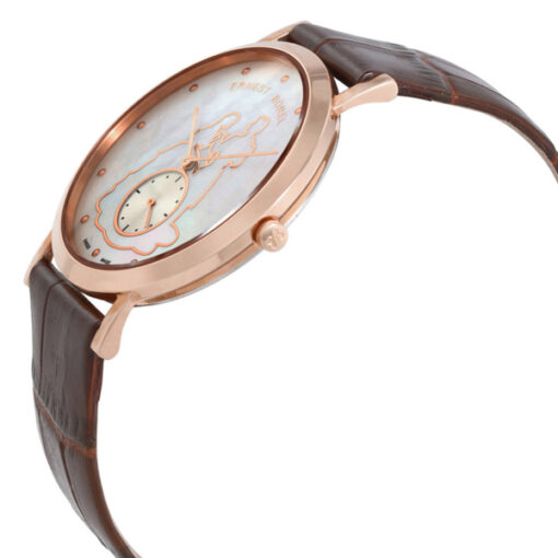 Mother of Pearl Dial Leather Men's Watch