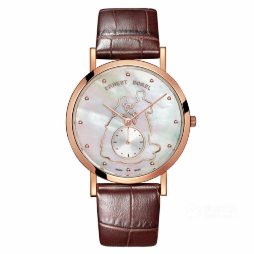 Mother of Pearl Dial Leather Men's Watch