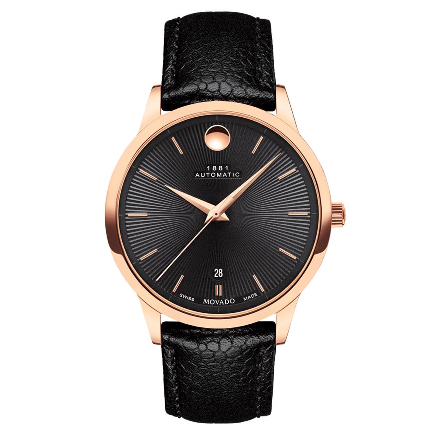 Movado 0607457 1881 Swiss Automatic Black Uhr für Herren – Swiss Timecorner