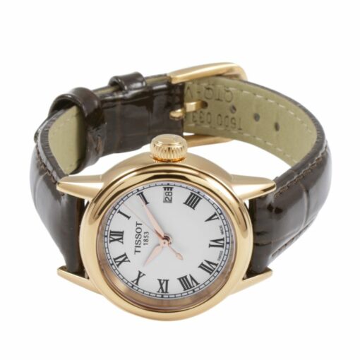 Carson White Dial Brown Leather Ladies Watch