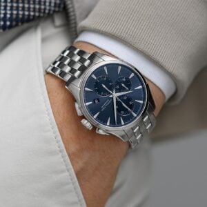 hamilton jazzmaster auto chrono – blau 42mm edelstahl