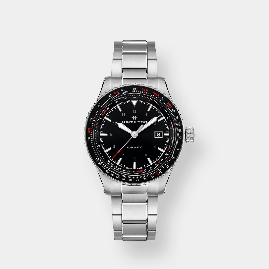 hamilton khaki aviation converter – schwarz 42mm edelstahl