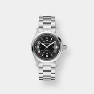 hamilton khaki field auto date – schwarz 38mm edelstahl
