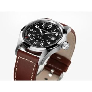 hamilton khaki field auto date – schwarz 42mm edelstahl
