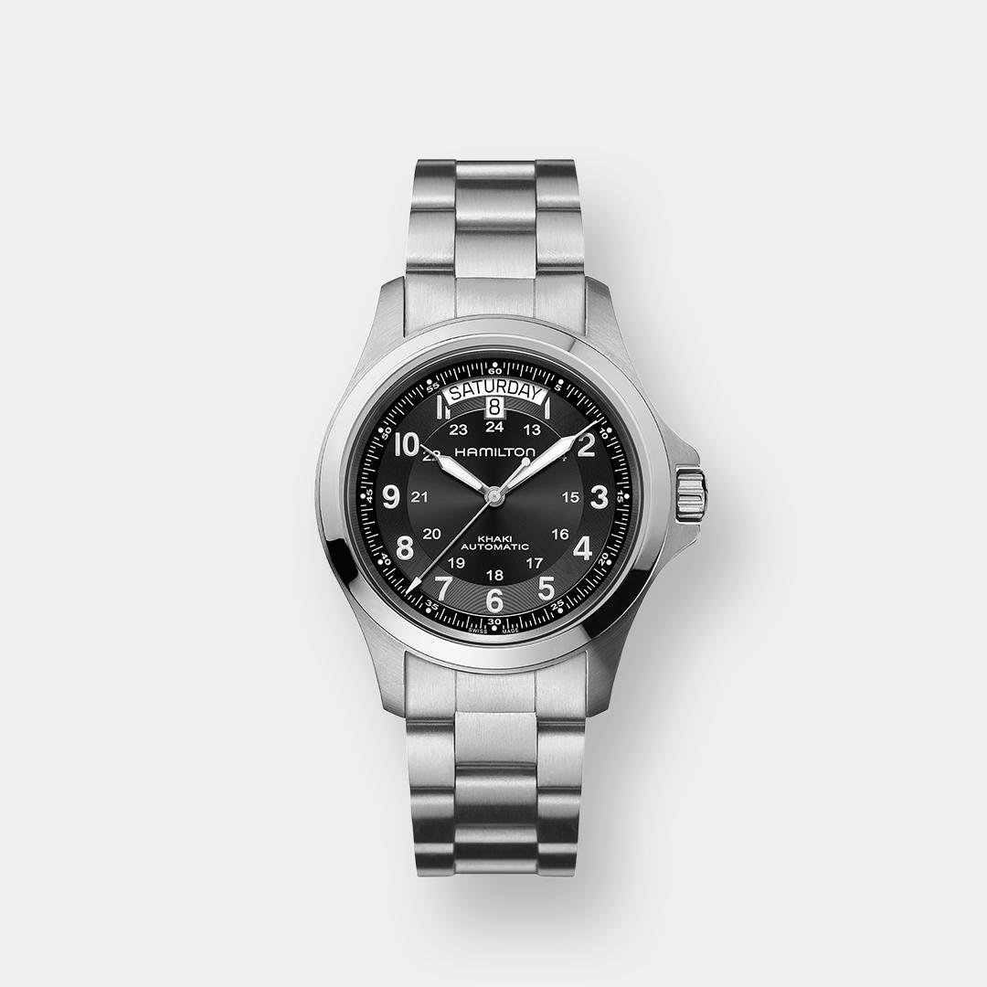 hamilton khaki field king auto – schwarz 40mm edelstahl