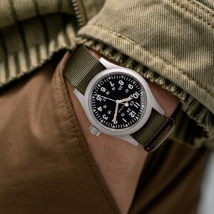 hamilton khaki field mechanical – schwarz 38mm edelstahl