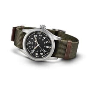 hamilton khaki field mechanical – schwarz 38mm edelstahl