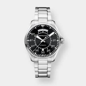 hamilton khaki pilot day date auto – schwarz 42mm edelstahl
