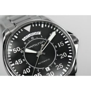 hamilton khaki pilot day date auto – schwarz 42mm edelstahl