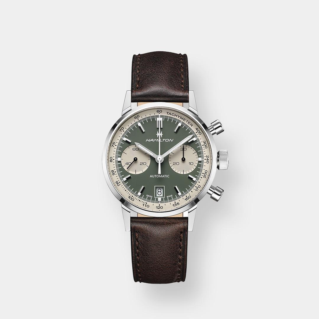 hamilton american classic intra matic chrono auto – reverse panda 40mm