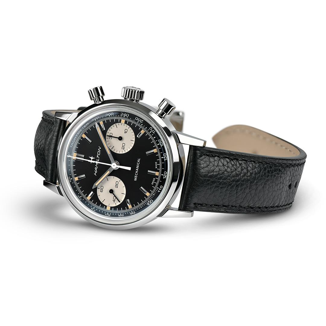 hamilton american classic intra matic mechanical chrono – panda 40mm edelstahl