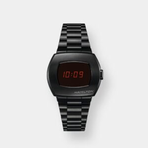 hamilton american classic psr digital quartz – schwarz 40mm pvd