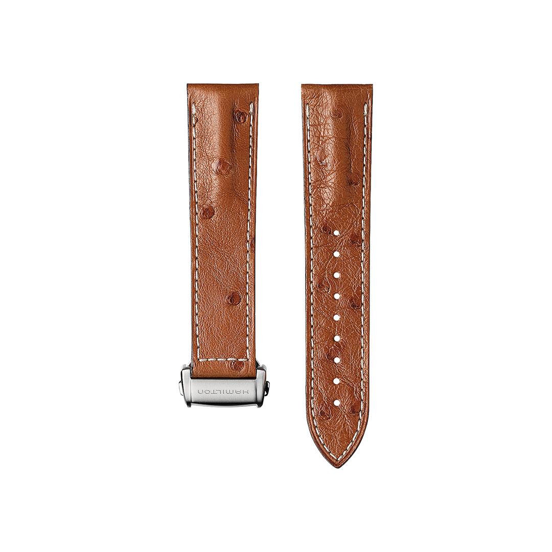 hamilton jazzmaster open heart – blau 42mm leder
