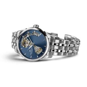 hamilton jazzmaster open heart lady – blau 36mm edelstahl