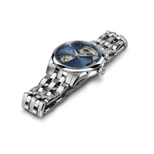 hamilton jazzmaster open heart lady – blau 36mm edelstahl