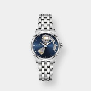 hamilton jazzmaster open heart lady – blau 36mm edelstahl