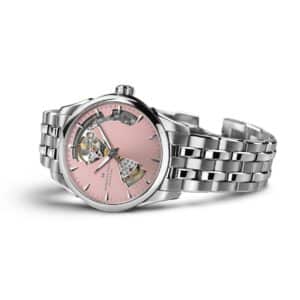 hamilton jazzmaster open heart lady – rosa 36mm edelstahl