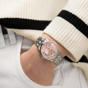 hamilton jazzmaster open heart lady – rosa 36mm edelstahl