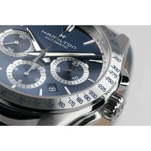 hamilton jazzmaster performer chrono – blau 42mm edelstahl