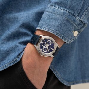 hamilton jazzmaster performer chrono – blau 42mm edelstahl