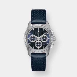 hamilton jazzmaster performer chrono – blau 42mm edelstahl