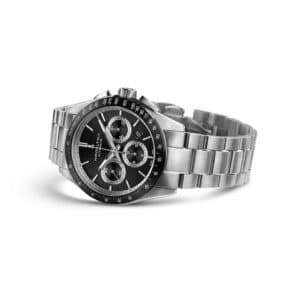 hamilton jazzmaster performer chrono – silber 42mm stahl