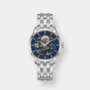 hamilton jazzmaster skeleton auto – blau 40mm edelstahl