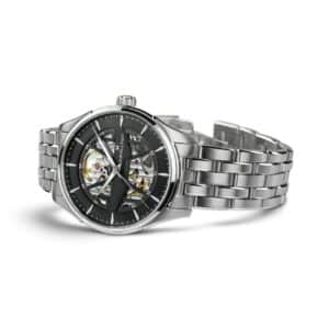 hamilton jazzmaster skeleton auto – silber 40mm edelstahl