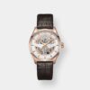 hamilton jazzmaster skeleton auto – weiss 40mm leder