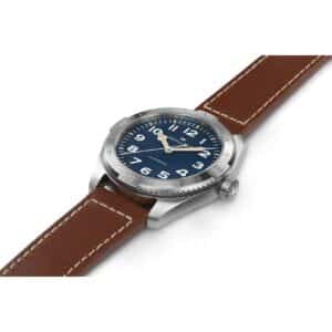 hamilton khaki field expedition auto – blau 41mm leder
