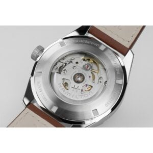 hamilton khaki field expedition auto – blau 41mm leder