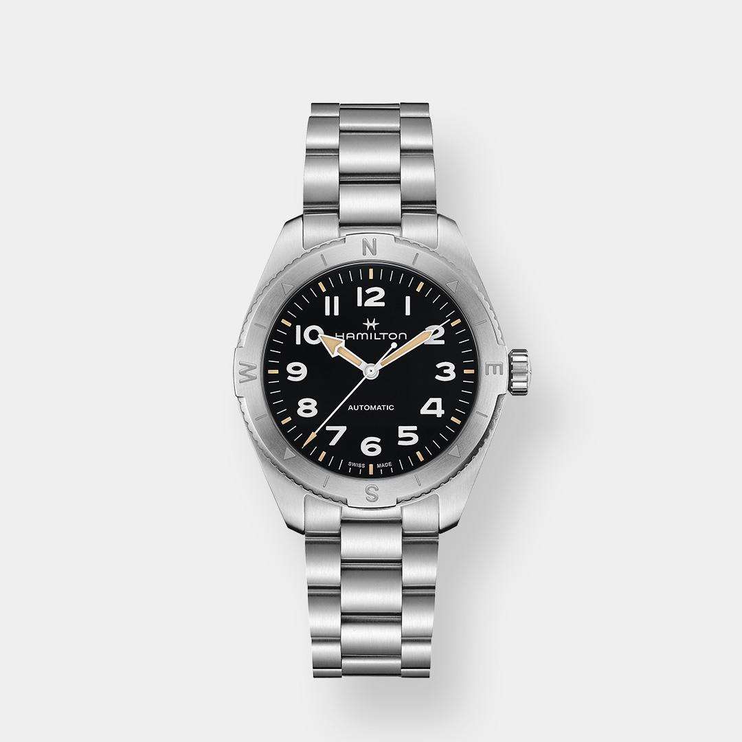 hamilton khaki field expedition auto – schwarz 41mm stahl