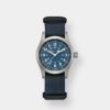 hamilton khaki field mechanical – blau 38mm edelstahl