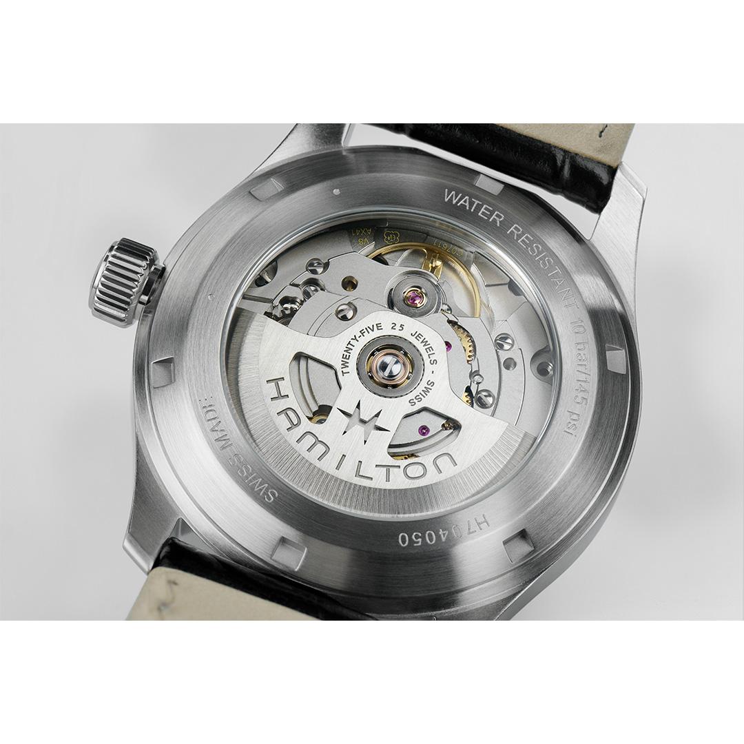 hamilton khaki field murph auto – schwarz 38mm edelstahl