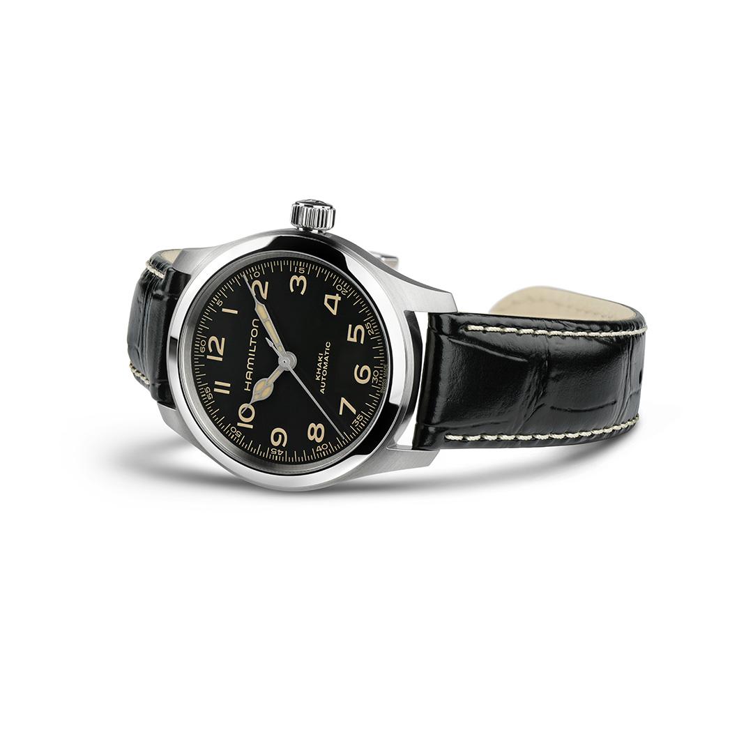hamilton khaki field murph auto – schwarz 38mm edelstahl