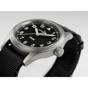 hamilton khaki field quartz – schwarz 38mm edelstahl