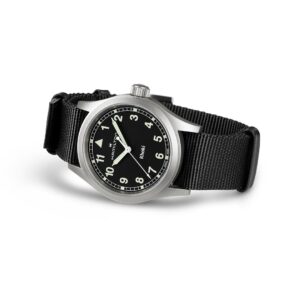 hamilton khaki field quartz – schwarz 38mm edelstahl