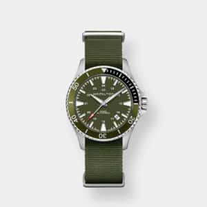 hamilton khaki navy scuba auto – grün 40mm nato