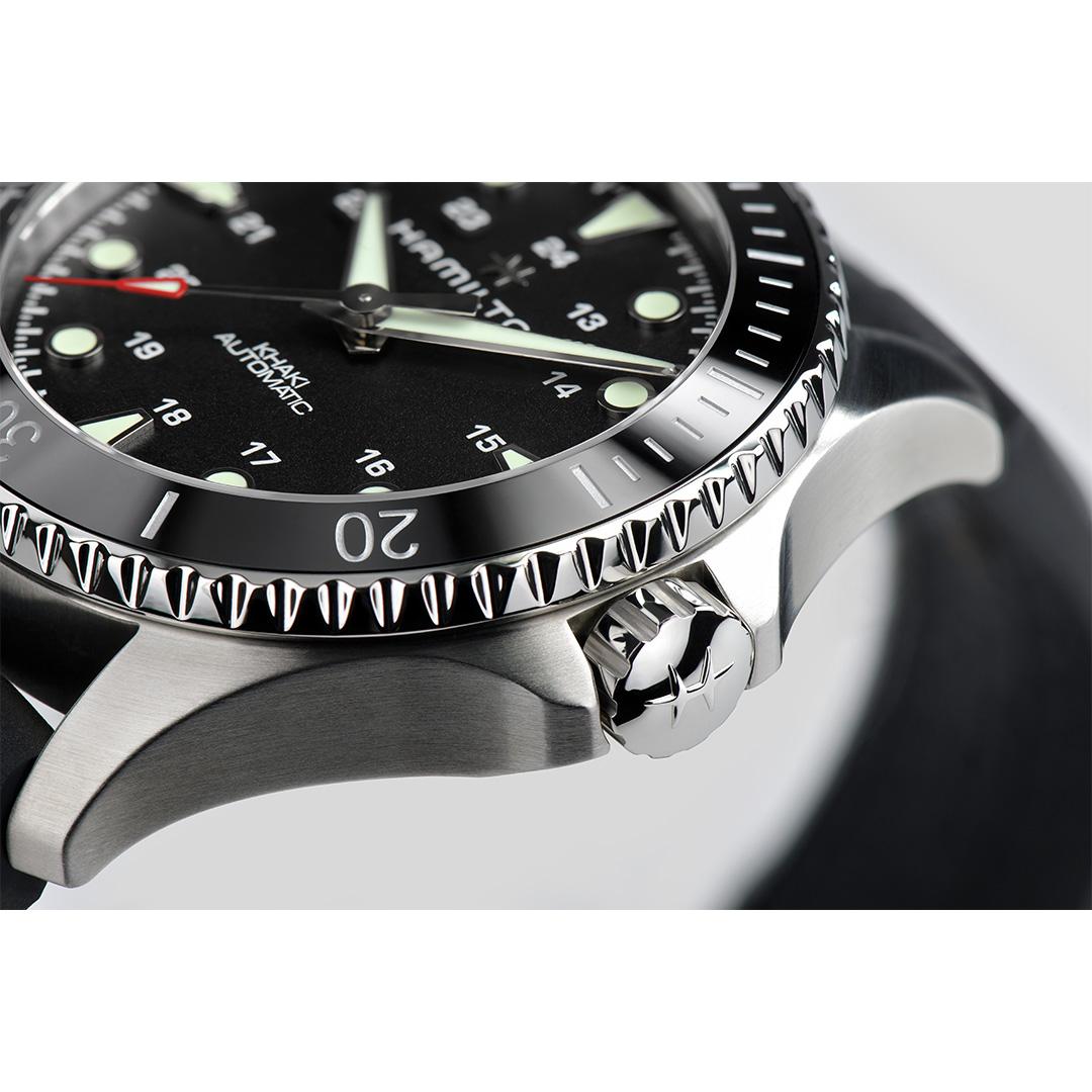hamilton khaki navy scuba auto – schwarz 43mm edelstahl