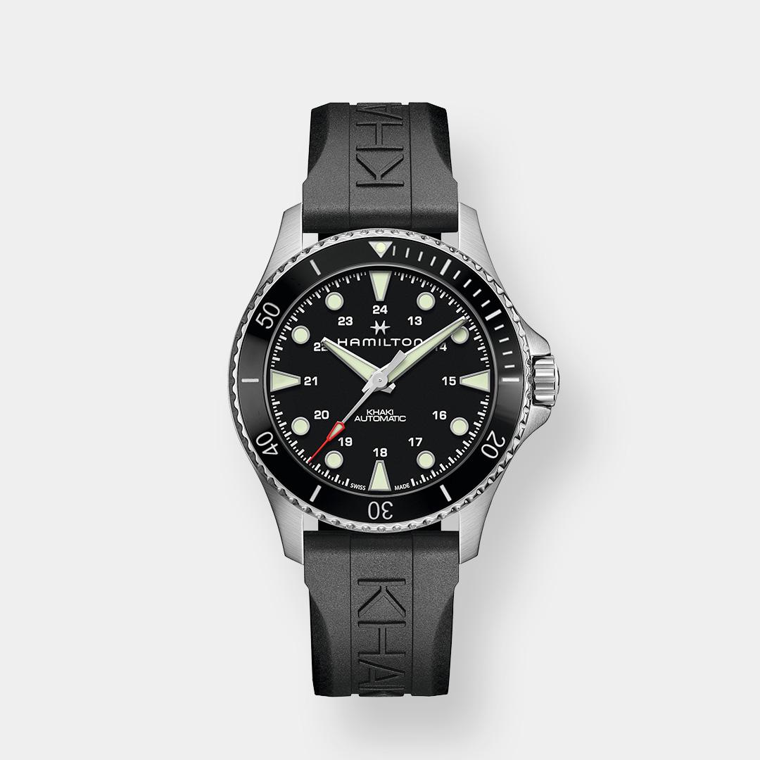 hamilton khaki navy scuba auto – schwarz 43mm edelstahl