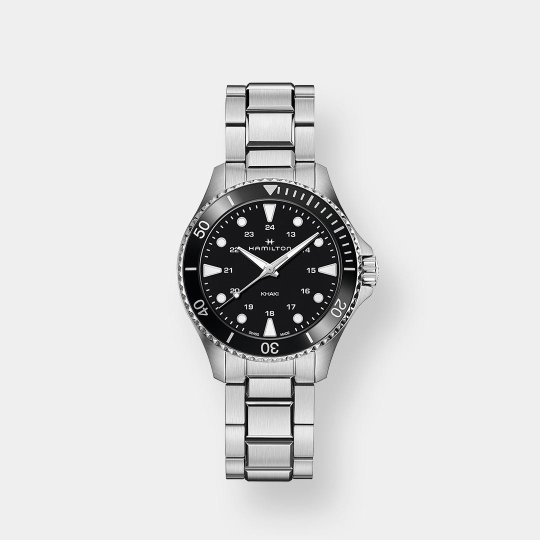 hamilton khaki navy scuba quartz – schwarz 37mm edelstahl