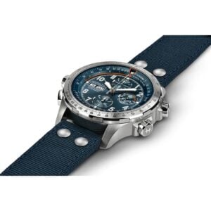 hamilton khaki x wind chrono – blau 45mm textil