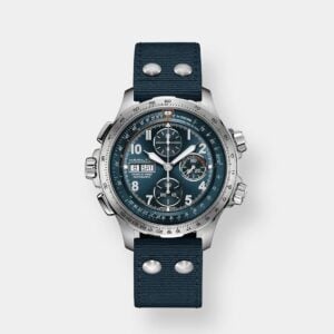 hamilton khaki x wind chrono – blau 45mm textil
