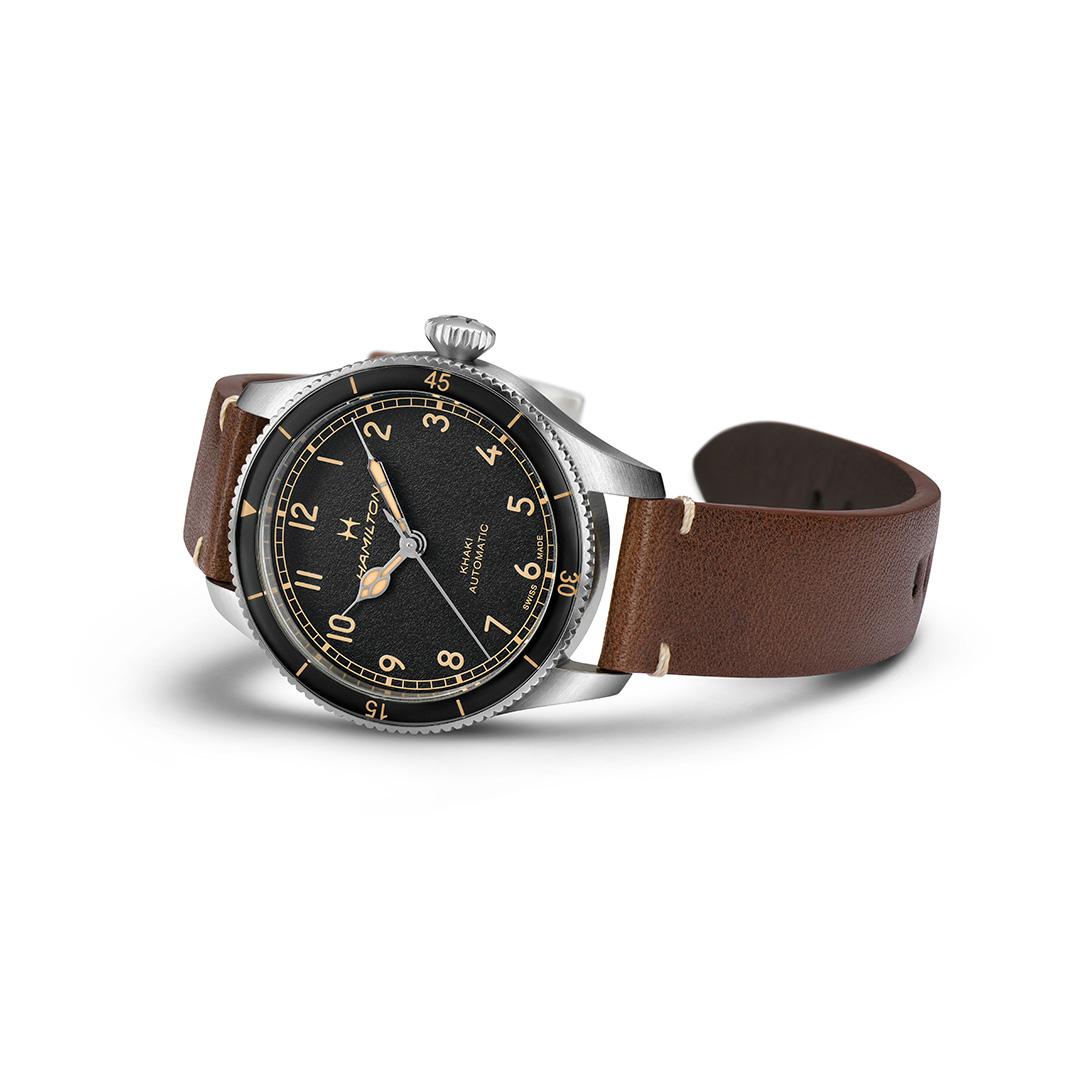 hamilton pilot pioneer auto – schwarz 38mm edelstahl