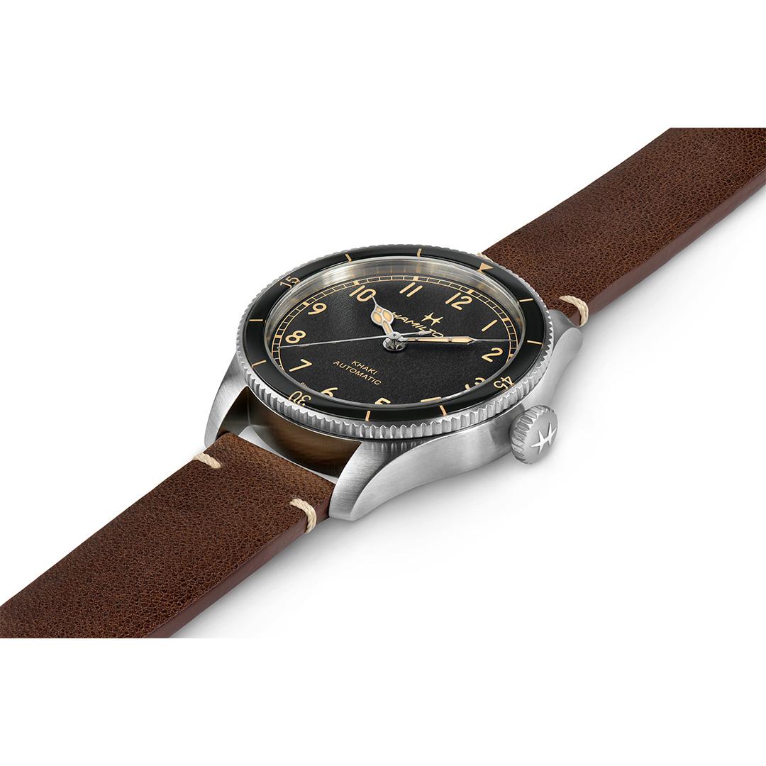 hamilton pilot pioneer auto – schwarz 38mm edelstahl