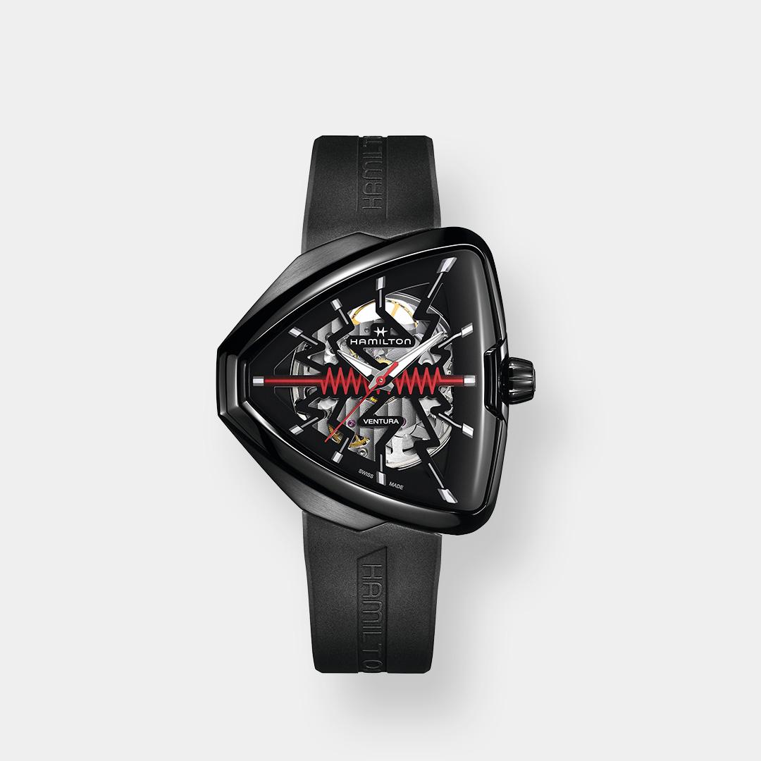 hamilton ventura elvis80 skeleton – schwarz 42mm pvd